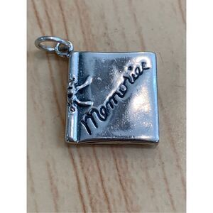 .925 Scrapbook #Memories Sterling Silver Jewelry Charm